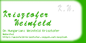 krisztofer weinfeld business card